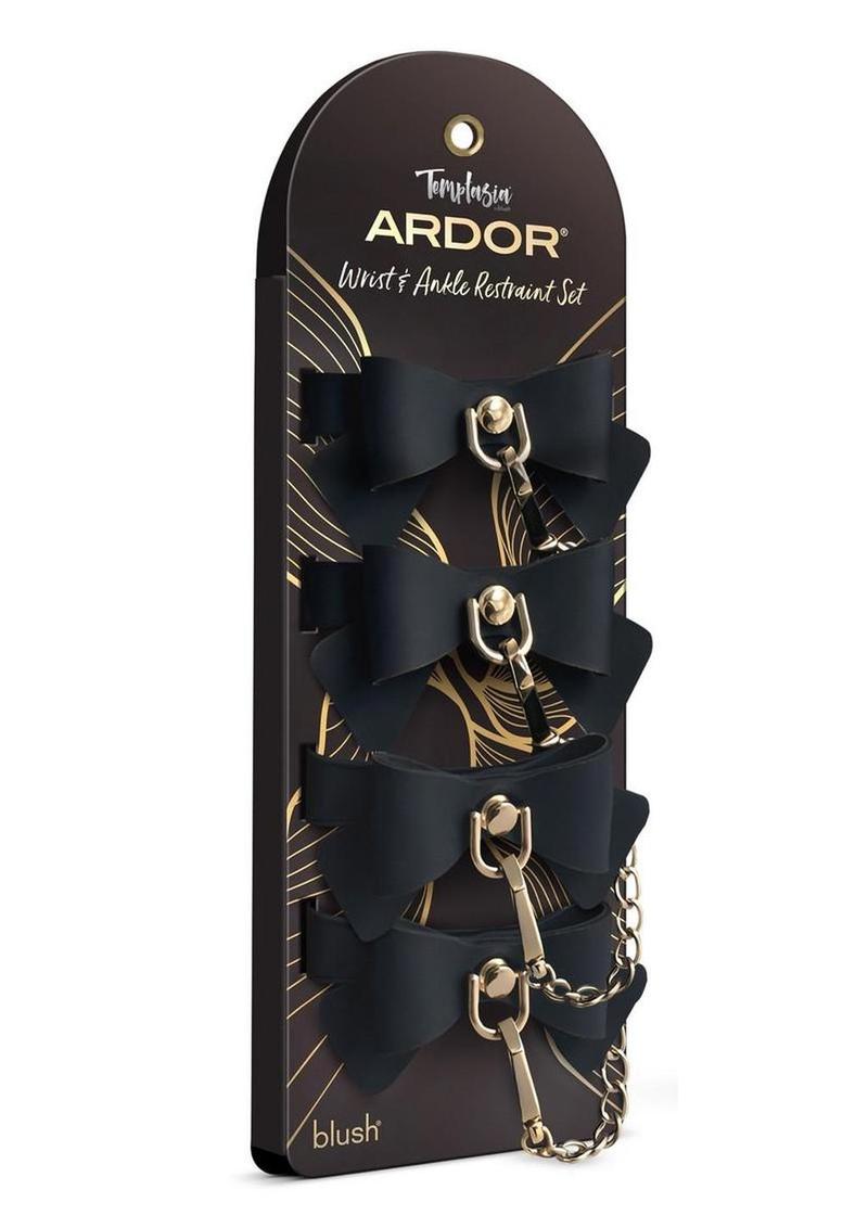 Temptasia Ardor Silicone Wrist and Ankle Restraints with Bow -