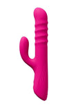 Lovense Velvo Rotating Vibrating 3-in-1 Rechargeable Bluetooth App Compatible Rabbit Vibrator - Pink