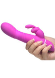 Bang! Thrusting Rechargeable Silicone Rabbit Vibrator - Purple