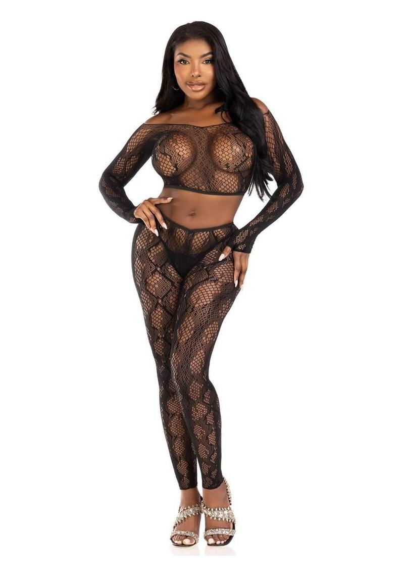 Cold Blooded Crop Top and Tights Set