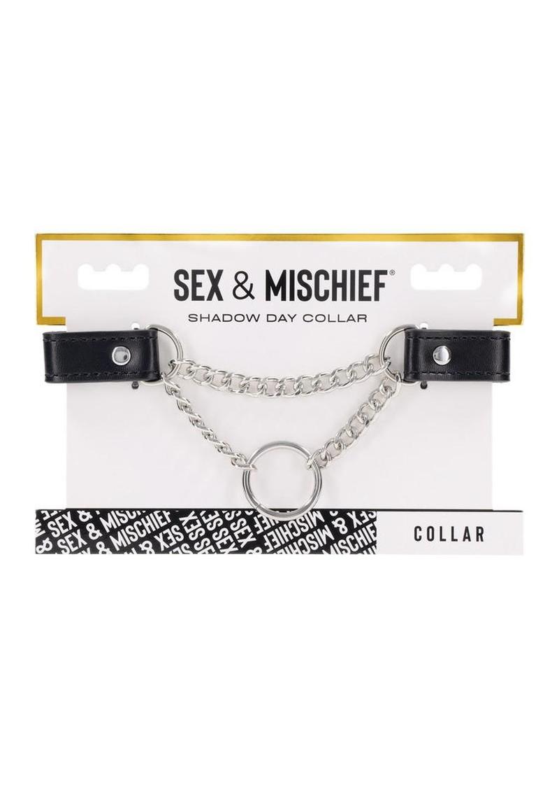 Sex & Mischief Shadow Day Collar - Black/Silver