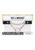 Sex & Mischief Shadow Day Collar - Black/Silver