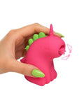 Creature Cuties Flickyhorn Flicking Rechargeable Silicone Stimulator - Pink/Yellow