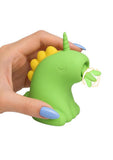 Creature Cuties Lickyhorn Licking Rechargeable Silicone Stimulator - Green/Yellow