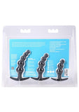 Mood Naughty Beaded Trainer Silicone Anal Plug (3 Piece Set) - Black