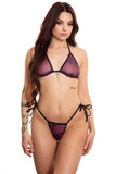 Midnight Ballerina Purple Sequin Mesh Bikini Set