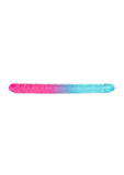 B Yours Candy Papi Double Dildo 17.75in - Multicolor