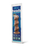 B-Vibe Headz Multi Bulb Dildo with Flared Base 10.5in - Caramel