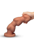 B-Vibe Headz Multi Bulb Dildo with Flared Base 10.5in - Caramel