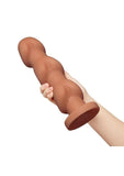 B-Vibe Headz Multi Bulb Dildo with Flared Base 10.5in - Caramel