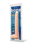 B-Vibe Bone Dildo with Balls and Suction Cup 17in - Vanilla