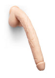 B-Vibe Bone Dildo with Balls and Suction Cup 17in - Vanilla