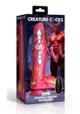 Creature Cocks Vespid Thrusting & Vibrating Silicone Dildo with Remote - Pink/Orange