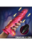 Creature Cocks Vespid Thrusting & Vibrating Silicone Dildo with Remote - Pink/Orange