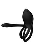 Zalo Bayek Rechargeable Silicone App Compatible Vibrating Couples Ring - Black/Gold