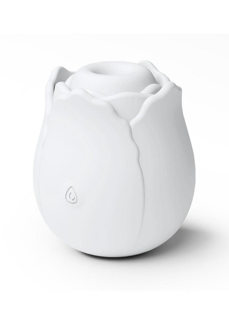 INYA The Vibrating Rose Rechargeable Silicone Clitoral Vibrator - White