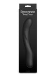 Renegade Wiggle Stick Rechargeable Silicone Flexible Gyrating Vibrator 7.5in - Black