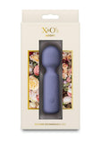 X & O's Adore Rechargeable Silicone Mini Vibrating Wand - Blue