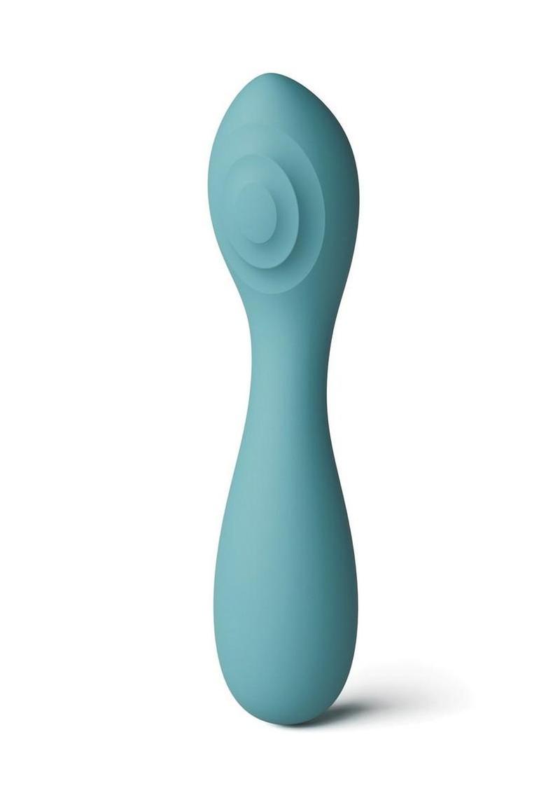 X & O's Cherish Rechargeable Silicone Curved Vibrator - Teal