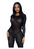 Leg Avenue Sheer Rhinestone Catsuit