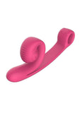 SVibe Snail CURVE Rechargeable Silicone Vibrator with Clitoral Stimulator - Pink
