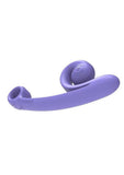 SVibe Snail CURVE Rechargeable Silicone Vibrator with Clitoral Stimulator - Periwinkle