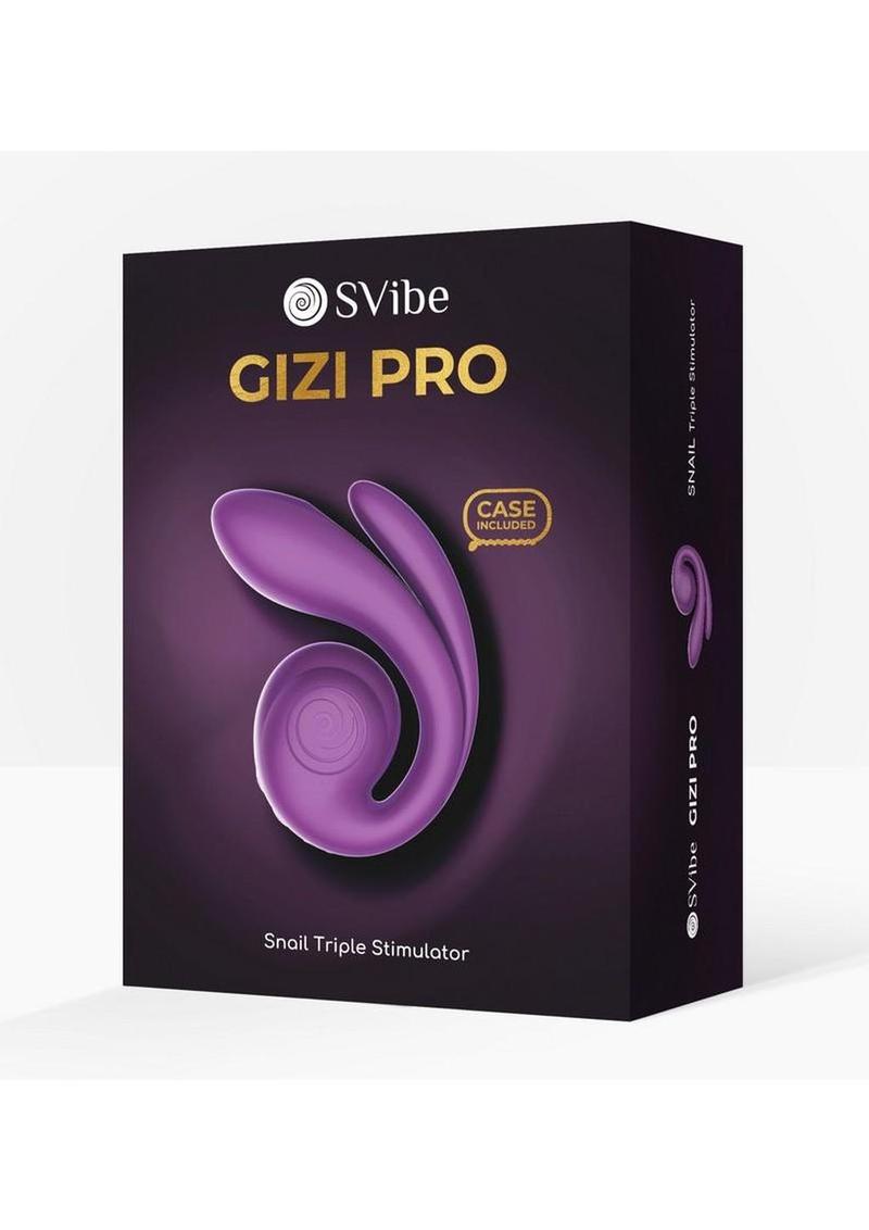 SVibe Snail GIZI Pro Rechargeable Silicone Triple Stimulator - Grape
