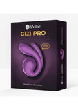 SVibe Snail GIZI Pro Rechargeable Silicone Triple Stimulator - Grape