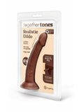 Together Realistic Dildo with Suction Base 6.75in - Chocolate