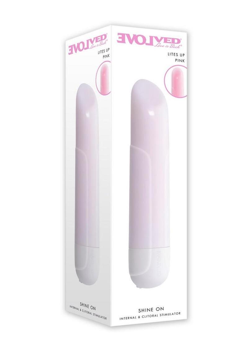 Shine On Light-Up Rechargeable Bullet - White/Pink