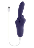 Tongue Twisted Rechargeable Silicone Clitoral Stimulator - Purple