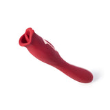 Honey Play Box Eva Sucking Mouth Tongue Clit Stimulator and G-spot Vibrator Red