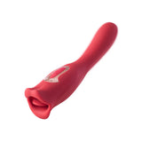 Honey Play Box Eva Sucking Mouth Tongue Clit Stimulator and G-spot Vibrator Red