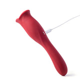 Honey Play Box Eva Sucking Mouth Tongue Clit Stimulator and G-spot Vibrator Red