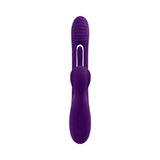 Playboy The Thrill Rechargeable Silicone Dual Stim Vibrator with Flapper Acai