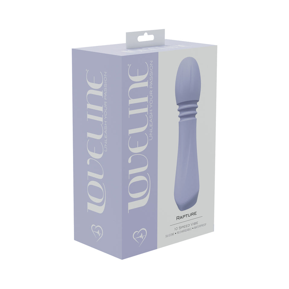 LoveLine Rapture 10 Speed Vibe Silicone Rechargeable Waterproof Lavender