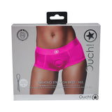 Ouch! Vibrating Strap-on Brief Pink