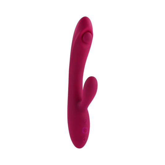 Evolved Jammin G Rechargeable Tapping Dual Stim Vibe Silicone Pink