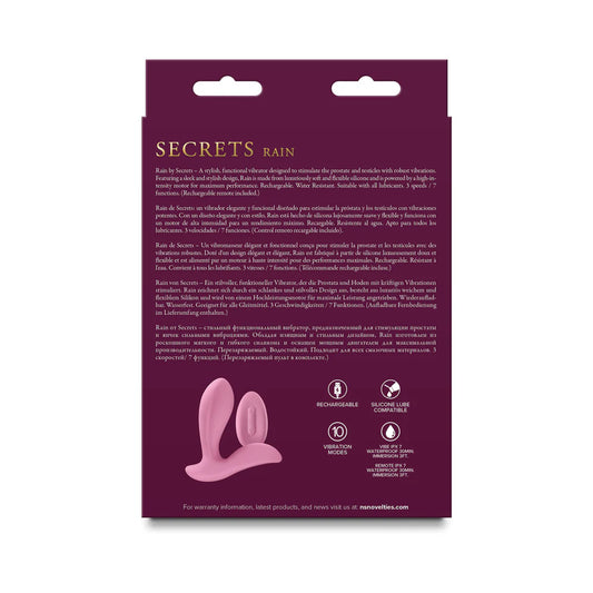 Secrets Rain Insertable Vibe with Remote Coral