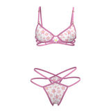 Magic Silk Daisy Bra & Thong Set Daisy Print L/XL