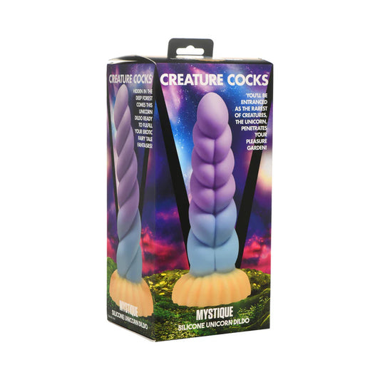 Creature Mystique Silicone Unicorn Dildo - Multicolored