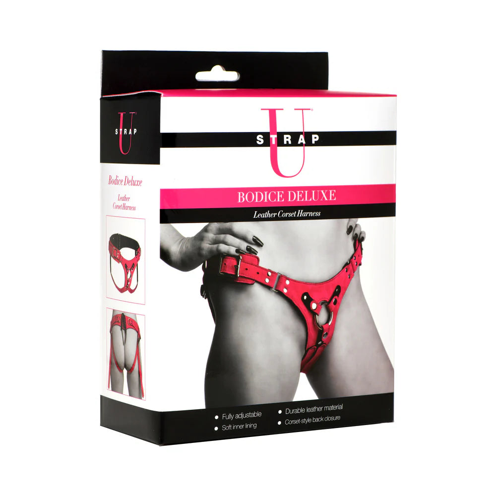 Strap U Bodice Deluxe Leather Corset Harness