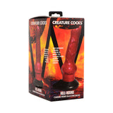 Creature Cocks Hell-Hound Canine Penis Silicone Dildo 7.5in - Red/Black