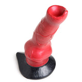 Creature Cocks Hell-Hound Canine Penis Silicone Dildo 7.5in - Red/Black