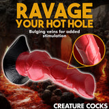 Creature Cocks Hell-Hound Canine Penis Silicone Dildo 7.5in - Red/Black