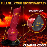 Creature Cocks Hell-Hound Canine Penis Silicone Dildo 7.5in - Red/Black