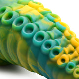 Creature Cocks Monstropus Tentacled Monster Silicone Dildo - Green/Yellow/Blue