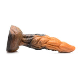 Creature Cocks Ravager Rippled Tentacled Monster Silicone Dildo - Red/Orange/Brown