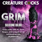 Creature Cocks Grim Silicone Dildo - Purple/Black