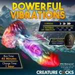 Creature Cocks Rainbow Phoenix Vibrating Silicone Dildo